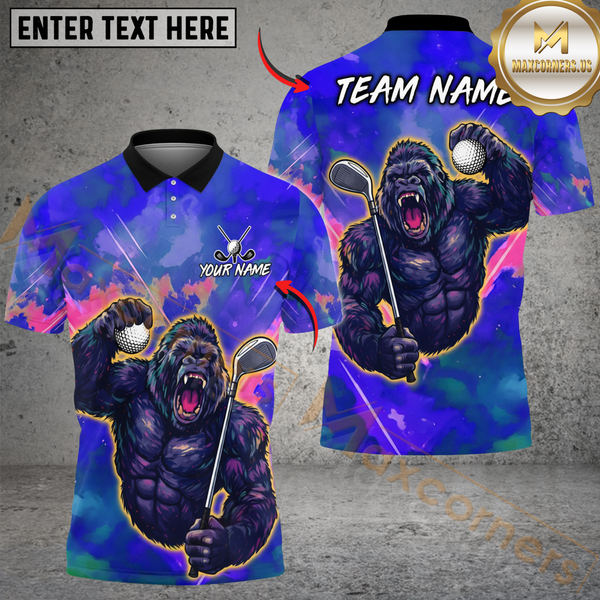 Maxcorners Savage Swing Golf Polo Shirt, Customized Name & Team Name 3D Shirts (4 Colors) 39