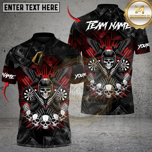 Maxcorners Skull Rider Darts Multicolor Customized Name, Team Name 3D Shirts