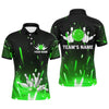 Maxcorners Bowling Flame Bowling Ball and Pins Multicolor Option Customized Name 3D Shirt