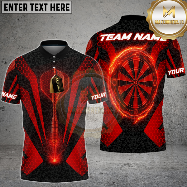 Maxcorners Dart Shirt Neon Energy Jersey Multioptions Personalized Name, Team Name Unisex 3D Shirt (4 Colors)