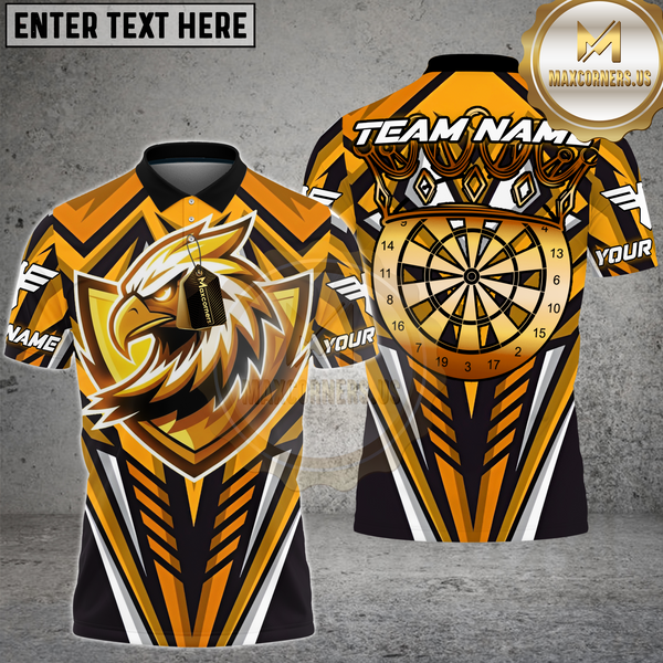 Maxcorners Dart Bald Eagle Jersey Fierce Bullseye Design Multioptions Personalized Name, Team Name Unisex 3D Shirt (4 Colors)