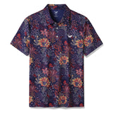 Maxcorners Quirky Plants Men's Golf Polo Shirt, Funny Golf Shirt, Gift For Golfers