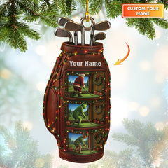Maxcorners Personalized Golf Ornament, Golf Ornament With Custom Name, Golf Christmas Ornaments For Golfer, Golf Gift For Men