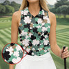 Maxcorners Irish Camo St. Patrick’s Day Shamrock Golf Shirt, Women's Golf Tops, Ladies Golf Polos