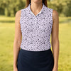 Maxcorners Light Purple Beer Brewing Icons Pattern Polo Shirt, Women’s Golf Apparel, Performance Golf Shirt LM1507