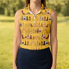 Maxcorners Funny Adult Party Bottle Pattern Golf Shirt, Golf Shirts For Women, Ladies Golf Top LM1507