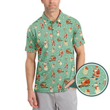 Maxcorners Christmas Golf Shirt, XMAS Golf Shirt, Funny Pattern Golf Shirt For Golfer, Crazy Golf Shirt For Men