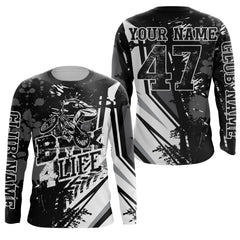Maxcorners BMX 4 Life Black BMX Customize Name, Team Name 3D Shirts