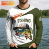 Maxcorners Wishin' I Was Fishin' Fishing Shirt, Funny Fisherman Shirt For Men, Custom Fishing Gift