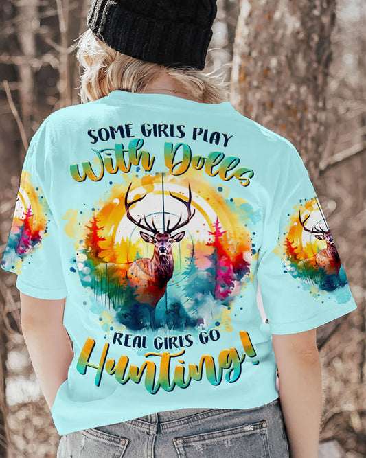 Maxcorners Real Girls Go Hunting Deer All Over Print LM1601
