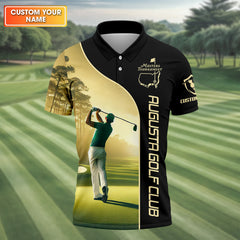 Maxcorners Augusta Golf Club Custom Men's Golf Polo Shirt, Gift For Golfers