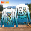 Maxcorners Personalized Fishing DNA Shirt, It's In My DNA Angler Gift For Men, Fishing UPF Shirts
