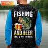 Maxcorners Fishing And Beer That’s Why I’m Here UPF Fishing Shirt, Personalized Custom Name