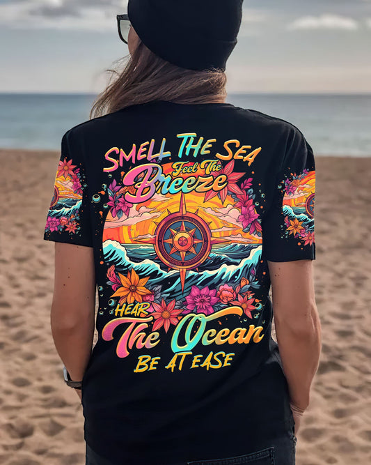 Maxcorners Smell The Sea Feel The Breeze Compass All Over Print LM2101