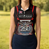 Maxcorners Personalized Veteran America 250 Polo Shirt Red Accent, Performance Golf Shirt, Golf Tops For Women LM1507