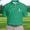 Maxcorners Shamrock Beer Lucky Four Leaf Clover St Patrick Day Golf Shirt, Polo Shirts For Men, Golf Gift For Men
