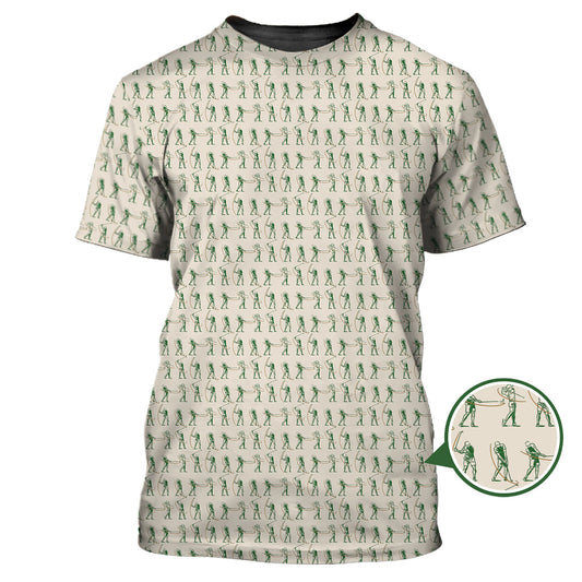 Maxcorners Golf Pattern Polos, Gofl Gift For Men's, Crazy Golf Shirts For Golfers