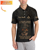 Texas Hold Em Shirts, Custom Name Poker Player Polos, Skull Poker Shirt