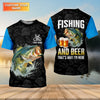 Maxcorners Fishing And Beer That’s Why I’m Here UPF Fishing Shirt, Personalized Custom Name