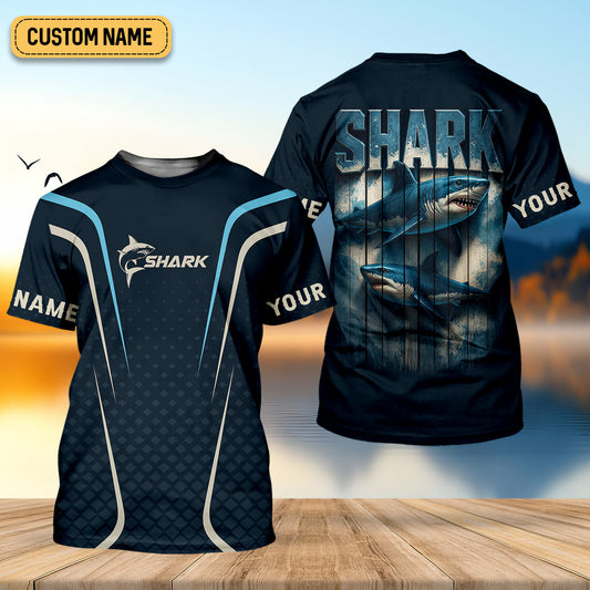 Maxcorners Shark Performance Fishing Shirts, Custom Fishing Shirts, Fishing UPF Shirts, Men's Fishing Shirt