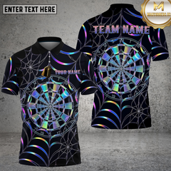 Maxcorners Dart Shirt Holographic Webboard Style Multioptions Personalized Name, Team Name Unisex 3D Shirt (4 Colors)