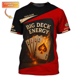 Big Deck Energy Poker Shirt, Funny Custom Polos For Poker Players, Gift For Pokers Lover