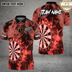 Maxcorners Dart Shirt Aqua Flame Board Style Multioptions Personalized Name, Team Name Unisex 3D Shirt (4 Colors)