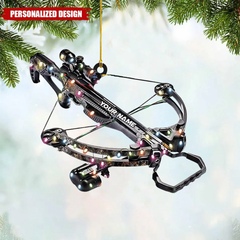 Maxcorners Personalized Crossbow Hunting Christmas 3D Ornament, Custom Holiday Tree Decor, Perfect Gift for Hunter