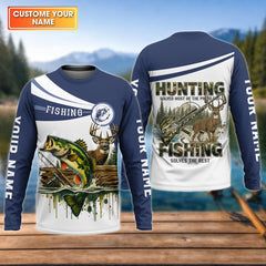 Maxcorners Hunting Fishing Camo Fishing Shirt, Fishing UPF Shirt, Personalized Fishing Shirt For Men, Fishing Shirts For Men