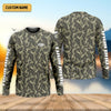 Maxcorners Camo Fishing Shirt for Men, Long Sleeve UPF Performance Fishing Shirt, Outdoor Angler Shirt