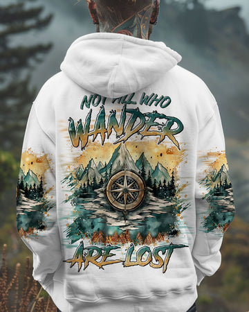 Maxcorners Not All Who Wander Are Lost Compass All Over Print LM2101