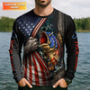Maxcorners Hooked On Jesus Shirt, Personalized Christian Fishing Shirt, Mark 1:17 Fisher Of Men, Fishing UPF Shirts