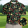 Maxcorners Leprechaun Hats Gold Coins Pot St Patrick's Day Shamrock Golf Shirt, Polo Shirts For Men, Golf Shirts For Men