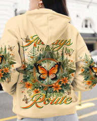 Maxcorners Always Take The Scenic Route Compass All Over Print LM2101