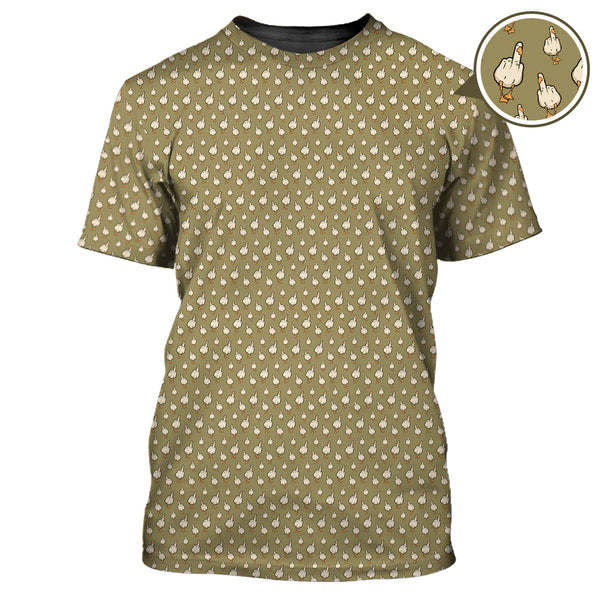 Maxcorners Duck You Pattern Golf Polos, Crazy Golf Shirts, Funny Golf Gift For Men