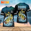 Maxcorners Fishing Is My Therapy Bass Fishing UPF Shirt – Personalized Fishing Shirt for Men