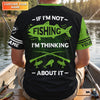Maxcorners Personalized Bass Fishing Shirt, If I'm Not Fishing I'm Thinking About It Shirt, Fishing UPF Shirts