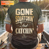 Maxcorners Bassquatch Fishing Shirt, Gone Squatchin' And Catchin' Fishing Shirt, Fishing UPF Shirts