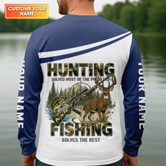 Maxcorners Hunting Fishing Camo Fishing Shirt, Fishing UPF Shirt, Personalized Fishing Shirt For Men, Fishing Shirts For Men