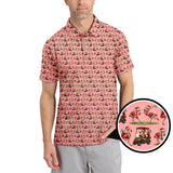 Maxcorners Funny Pattern Golf Shirt, Flamingo Golf Shirt, Christmas Golf Shirt For Golfer