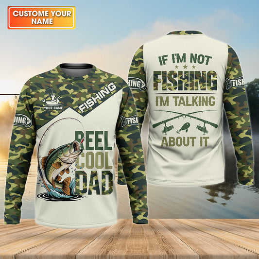 Maxcorners Reel Cool Dad UPF Fishing Shirt, Personalized Custom Name