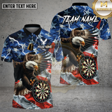 Maxcorners American Eagle Dartboard Flag Multioptions Personalized Name, Team Name Unisex 3D Shirt