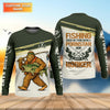 Maxcorners Funny Bigfoot Fishing UPF Shirt, Sasquatch Fishing Humor, Personalized Fishing Shirt for Men