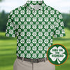 Maxcorners Dibs On The Redhead Lucky Four Leaf Clover St Patrick's Day Golf Shirt, Polo Shirts For Men, Golf Shirts For Men