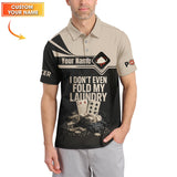 Custom Name Funny Poker Shirts, I Don’t Even Fold My Laundry Poker Polos, Playing Card Shirt