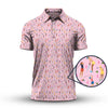 Maxcorners Breast Cancer Golf Shirt, Funny Pattern Golf Shirt, Golf Gift For Golfer