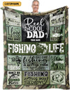 Maxcorners Reel Cool Dad Fishing Life Custom Name Blanket, Fishing Blanket, Gift For Fishing Lover, Dad Fishing Gift LM0201
