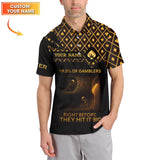 Personalized Name Poker Polos, 99.8% Of Gamblers Poker Shirt, Funny Poker Shirts, Gift For Poker Lovers