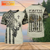 Maxcorners Faith Hunting Fishing Shirt, Christian Camo Deer Bass Patriotic Long Sleeve, Fishing UPF Shirts