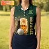 Maxcorners Grip It Rip It Sip It Golf And Beer St Patrick's Day Green Women's Golf Tops Ladies Golf Polos